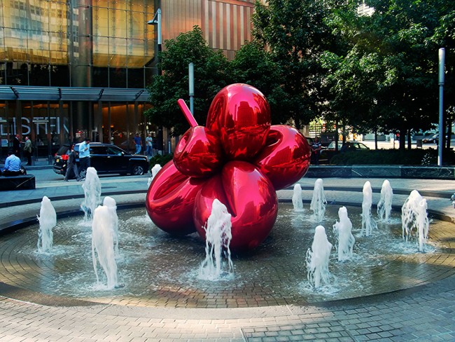 jeff koons balloon flower